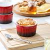 imageMALACASA Ramekins 8 oz Oven Safe Large Ceramic Souffle Dishes for Baking ampamp Serving Stoneware Custard Cups Ramekin for Creme Brulee Baking Bowls Set of 6 Grey Series RAMEKINDISHRed