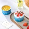 imageMALACASA Ramekins 8 oz Oven Safe Large Ceramic Souffle Dishes for Baking ampamp Serving Stoneware Custard Cups Ramekin for Creme Brulee Baking Bowls Set of 6 Grey Series RAMEKINDISHBlue