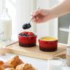 imageMALACASA Ramekins 8 oz Oven Safe Large Ceramic Souffle Dishes for Baking ampamp Serving Stoneware Custard Cups Ramekin for Creme Brulee Baking Bowls Set of 6 Grey Series RAMEKINDISHRed