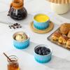 imageMALACASA Ramekins 8 oz Oven Safe Large Ceramic Souffle Dishes for Baking ampamp Serving Stoneware Custard Cups Ramekin for Creme Brulee Baking Bowls Set of 6 Grey Series RAMEKINDISHBlue