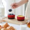 imageMALACASA Ramekins 8 oz Oven Safe Large Ceramic Souffle Dishes for Baking ampamp Serving Stoneware Custard Cups Ramekin for Creme Brulee Baking Bowls Set of 6 Grey Series RAMEKINDISHRed