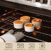 imageMALACASA Ramekins 6 Oz Oven Safe Ceramic Creme Brulee Souffle Dishes Pudding Custard Cups Ramekin For Baking Small Dipping Sauce Bowls Set of 4 Microwave and Dishwasher Safe Arctic White6 oz