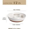imageMALACASA Ceramic Chips and Dip Serving Tray 12 Inch Large Divided Bowls Set for Salsa Veggies ampamp Dip Appetizers Snacks FreeForm Serving Dish Platter for Parties Hosting ampamp Entertaining GrayWhite