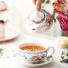 image:imageMALACASA Teapot Set Porcelain Tea Pot Serving Tea for One Set Blooming amp Loose Leaf Teapots 11 Ounce Teapots 84 Ounce Teacup and Saucer Set Series SWEETTIME
