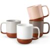 image:imageMALACASA Ceramic Coffee Mugs Set of 4 11oz Coffee Cups Modern Farmhouse Mugs for Coffee Latte Tea Hot Chocolate Cappuccino Milk Microwave amp Dishwasher Safe Multicolor Series TARAMulticolor