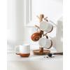 image:imageMALACASA Ceramic Coffee Mugs Set of 4 11oz Coffee Cups Modern Farmhouse Mugs for Coffee Latte Tea Hot Chocolate Cappuccino Milk Microwave amp Dishwasher Safe Multicolor Series TARAKhaki White