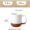image:imageMALACASA Ceramic Coffee Mugs Set of 4 11oz Coffee Cups Modern Farmhouse Mugs for Coffee Latte Tea Hot Chocolate Cappuccino Milk Microwave amp Dishwasher Safe Multicolor Series TARAKhaki White