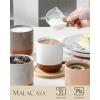 image:imageMALACASA Ceramic Coffee Mugs Set of 4 11oz Coffee Cups Modern Farmhouse Mugs for Coffee Latte Tea Hot Chocolate Cappuccino Milk Microwave amp Dishwasher Safe Multicolor Series TARAMulticolor