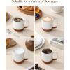 image:imageMALACASA Ceramic Coffee Mugs Set of 4 11oz Coffee Cups Modern Farmhouse Mugs for Coffee Latte Tea Hot Chocolate Cappuccino Milk Microwave amp Dishwasher Safe Multicolor Series TARAKhaki White