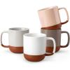 image:imageMALACASA Ceramic Coffee Mugs Set of 4 11oz Coffee Cups Modern Farmhouse Mugs for Coffee Latte Tea Hot Chocolate Cappuccino Milk Microwave amp Dishwasher Safe Multicolor Series TARAMulticolor