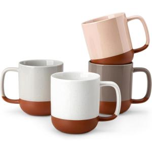 image:imageMALACASA Ceramic Coffee Mugs Set of 4 11oz Coffee Cups Modern Farmhouse Mugs for Coffee Latte Tea Hot Chocolate Cappuccino Milk Microwave amp Dishwasher Safe Multicolor Series TARAMulticolor
