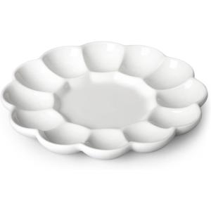 image:imageMALACASA Ceramic Deviled Egg Tray amp Platter Holds 12 Halves Easter Egg Holder 10Inch Round White Egg Serving Plate Dishwasher amp Microwave Safe Perfect for Holiday Dinner Picnic amp Daily Use
