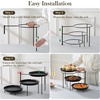 image:imageMALACASA 3 Tier Serving Tray Stand 10 Porcelain Tiered Dessert Stand Cupcake Fruit Display Tower Space Saving Metal Rack Ceramic Serving Platters for Party Kitchen CounterBlack