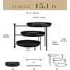 image:imageMALACASA 3 Tier Serving Tray Stand 10 Porcelain Tiered Dessert Stand Cupcake Fruit Display Tower Space Saving Metal Rack Ceramic Serving Platters for Party Kitchen CounterBlack