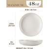 image:imageMALACASA 48 Oz Large Pasta Bowls 95 Inch Ceramic Salad Bowls Serving Bowls Wide and Shallow Plates Pasta Plates Modern Relief Design Microwave amp Dishwasher Safe Set of 4 Blue Series LYDIAWhite